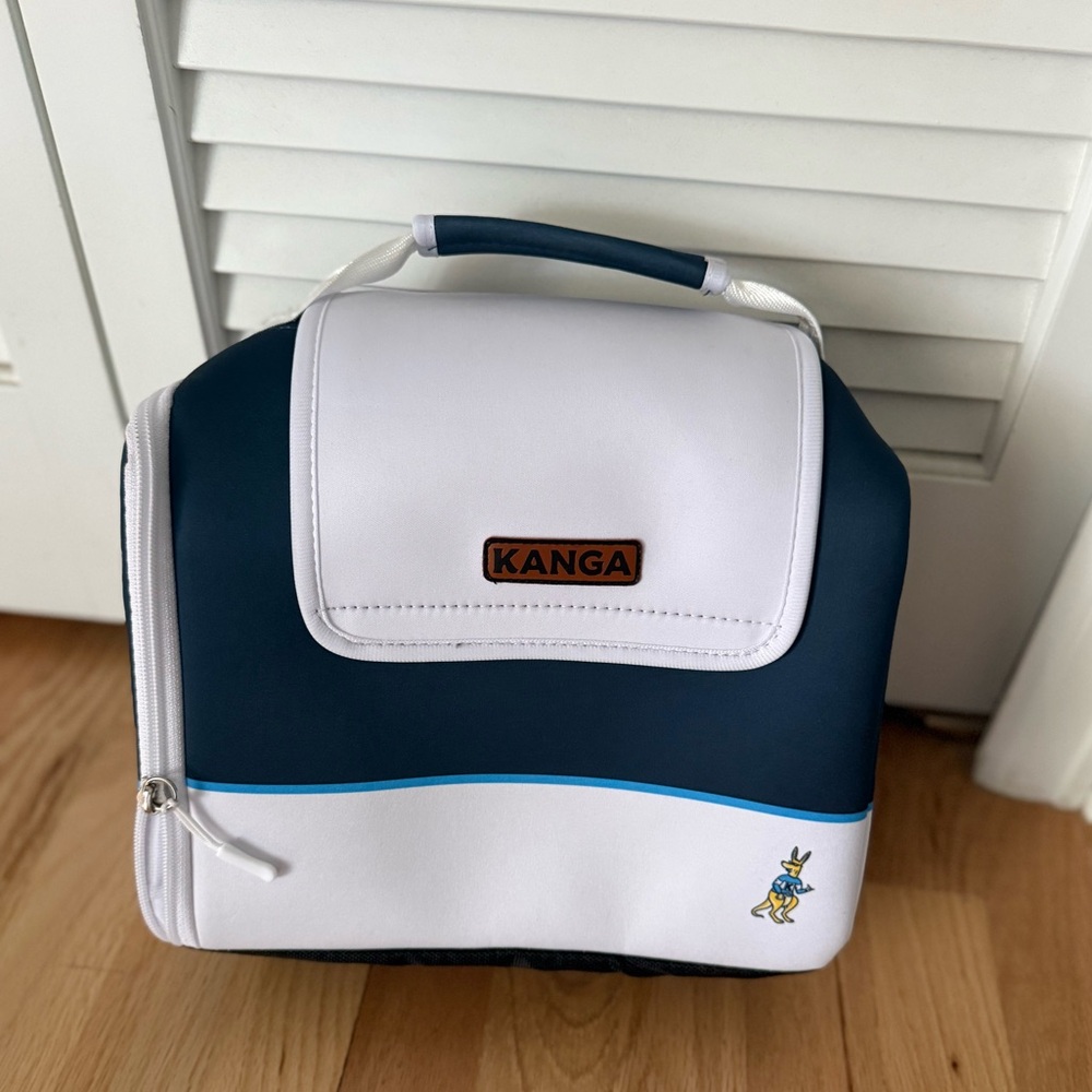Kanga Beer Cooler Insulated Case Kase Mate Blue & White EUC *used Once